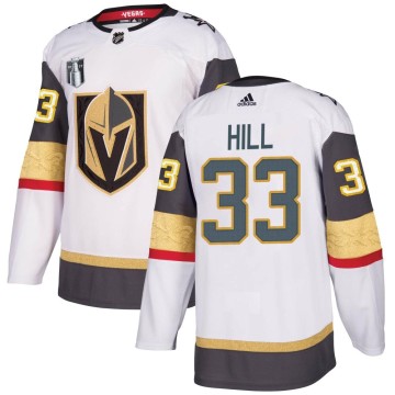 Authentic Adidas Men's Adin Hill Vegas Golden Knights Away 2023 Stanley Cup Final Jersey - White