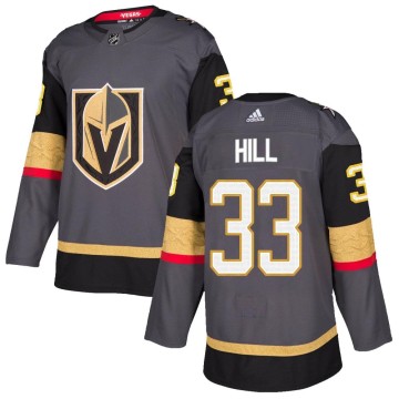 Authentic Adidas Men's Adin Hill Vegas Golden Knights Home Jersey - Gray