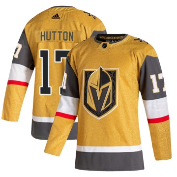 Authentic Adidas Men's Ben Hutton Vegas Golden Knights 2020/21 Alternate Jersey - Gold