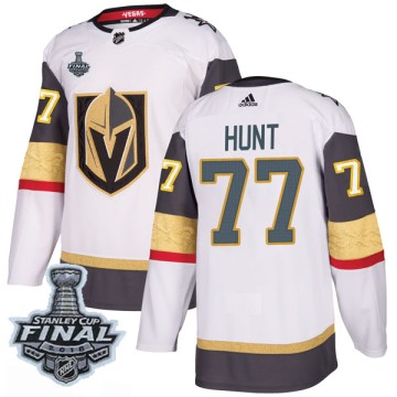 Authentic Adidas Men's Brad Hunt Vegas Golden Knights Away 2018 Stanley Cup Final Patch Jersey - White