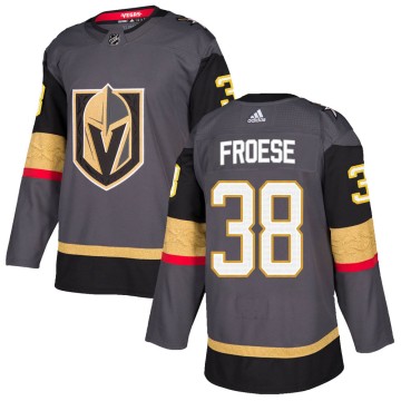 Authentic Adidas Men's Byron Froese Vegas Golden Knights Home Jersey - Gray
