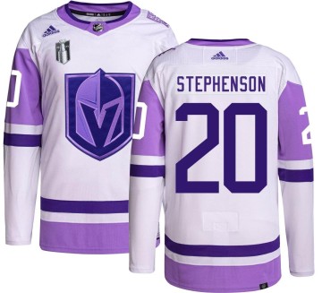 Authentic Adidas Men's Chandler Stephenson Vegas Golden Knights Hockey Fights Cancer 2023 Stanley Cup Final Jersey -