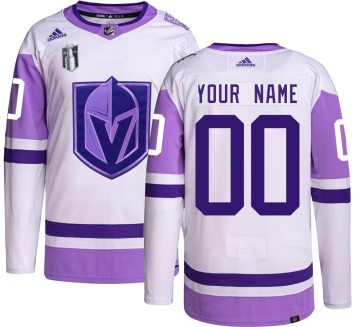 Authentic Adidas Men's Custom Vegas Golden Knights Custom Hockey Fights Cancer 2023 Stanley Cup Final Jersey -