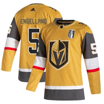Authentic Adidas Men's Deryk Engelland Vegas Golden Knights 2020/21 Alternate 2023 Stanley Cup Final Jersey - Gold