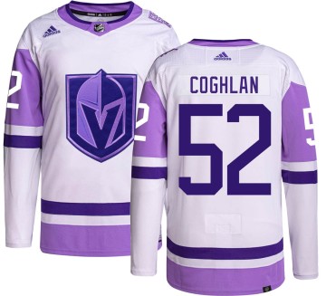 Authentic Adidas Men's Dylan Coghlan Vegas Golden Knights Hockey Fights Cancer Jersey -
