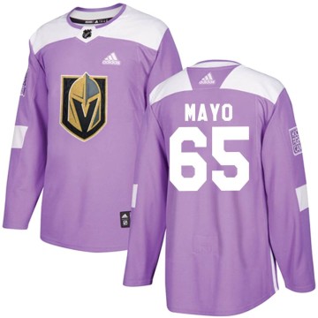 Authentic Adidas Men's Dysin Mayo Vegas Golden Knights Fights Cancer Practice Jersey - Purple