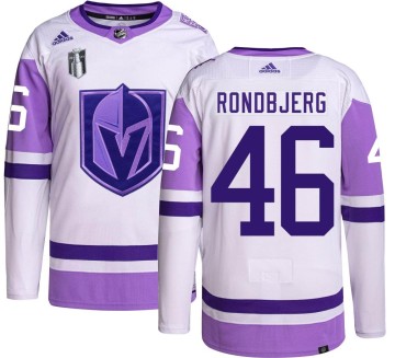 Authentic Adidas Men's Jonas Rondbjerg Vegas Golden Knights Hockey Fights Cancer 2023 Stanley Cup Final Jersey -