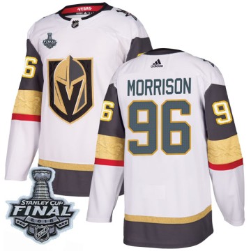 Authentic Adidas Men's Kenney Morrison Vegas Golden Knights Away 2018 Stanley Cup Final Patch Jersey - White