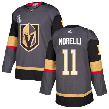 Authentic Adidas Men's Mason Morelli Vegas Golden Knights Home 2023 Stanley Cup Final Jersey - Gray