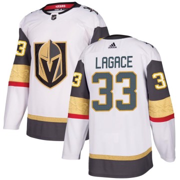 Authentic Adidas Men's Maxime Lagace Vegas Golden Knights Away Jersey - White
