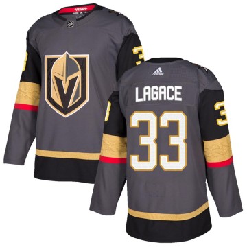 Authentic Adidas Men's Maxime Lagace Vegas Golden Knights Home Jersey - Gray
