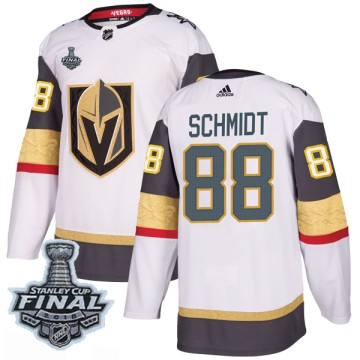 Authentic Adidas Men's Nate Schmidt Vegas Golden Knights Away 2018 Stanley Cup Final Patch Jersey - White