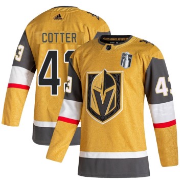 Authentic Adidas Men's Paul Cotter Vegas Golden Knights 2020/21 Alternate 2023 Stanley Cup Final Jersey - Gold