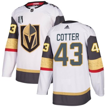Authentic Adidas Men's Paul Cotter Vegas Golden Knights Away 2023 Stanley Cup Final Jersey - White