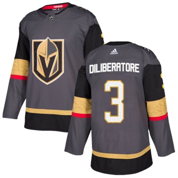 Authentic Adidas Men's Peter DiLiberatore Vegas Golden Knights Home Jersey - Gray