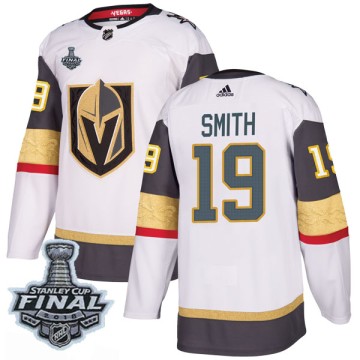 Authentic Adidas Men's Reilly Smith Vegas Golden Knights Away 2018 Stanley Cup Final Patch Jersey - White