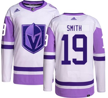 Authentic Adidas Men's Reilly Smith Vegas Golden Knights Hockey Fights Cancer Jersey -