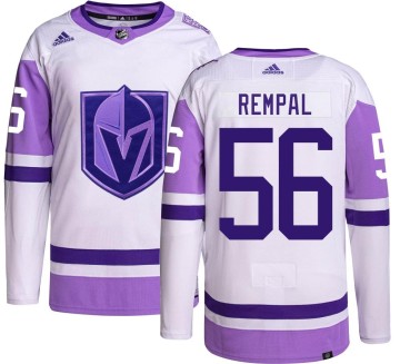 Authentic Adidas Men's Sheldon Rempal Vegas Golden Knights Hockey Fights Cancer Jersey -