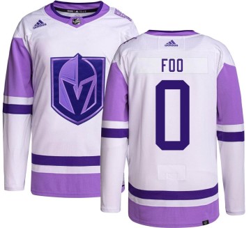 Authentic Adidas Men's Spencer Foo Vegas Golden Knights Hockey Fights Cancer Jersey -