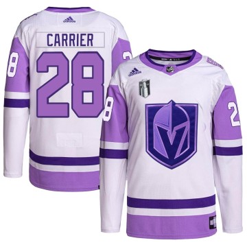 Authentic Adidas Men's William Carrier Vegas Golden Knights Hockey Fights Cancer Primegreen 2023 Stanley Cup Final Jersey - Whit
