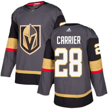 Authentic Adidas Men's William Carrier Vegas Golden Knights Jersey - Gray