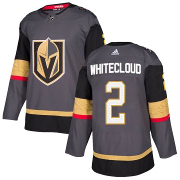 Authentic Adidas Men's Zach Whitecloud Vegas Golden Knights Gray Home Jersey - White
