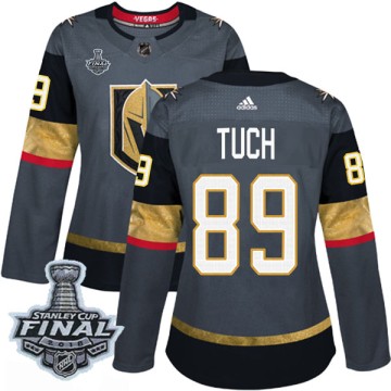 Authentic Adidas Women's Alex Tuch Vegas Golden Knights Home 2018 Stanley Cup Final Patch Jersey - Gray