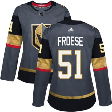 Authentic Adidas Women's Byron Froese Vegas Golden Knights Home Jersey - Gray