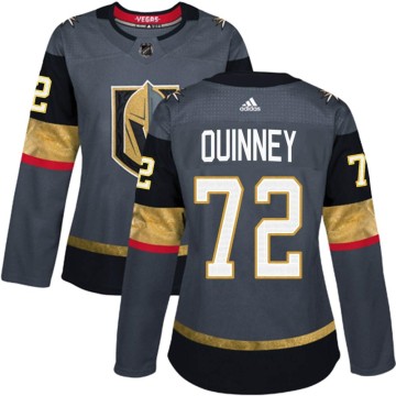 Authentic Adidas Women's Gage Quinney Vegas Golden Knights Home Jersey - Gray