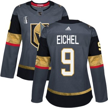 Authentic Adidas Women's Jack Eichel Vegas Golden Knights Home 2023 Stanley Cup Final Jersey - Gray