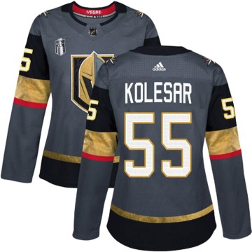 Authentic Adidas Women's Keegan Kolesar Vegas Golden Knights Home 2023 Stanley Cup Final Jersey - Gray