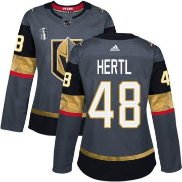 Authentic Adidas Women's Tomas Hertl Vegas Golden Knights Home 2023 Stanley Cup Final Jersey - Gray
