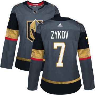 Authentic Adidas Women's Valentin Zykov Vegas Golden Knights Home Jersey - Gray