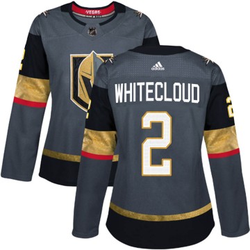 Authentic Adidas Women's Zach Whitecloud Vegas Golden Knights Gray Home Jersey - White
