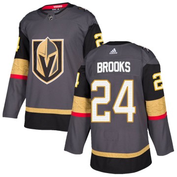 Authentic Adidas Youth Adam Brooks Vegas Golden Knights Home Jersey - Gray
