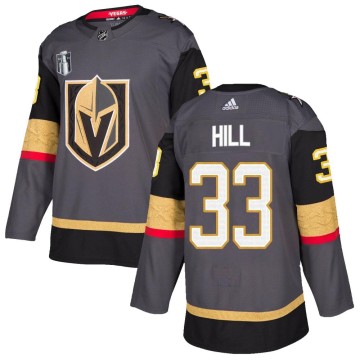 Authentic Adidas Youth Adin Hill Vegas Golden Knights Home 2023 Stanley Cup Final Jersey - Gray