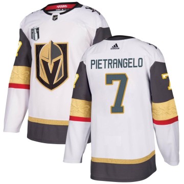 Authentic Adidas Youth Alex Pietrangelo Vegas Golden Knights Away 2023 Stanley Cup Final Jersey - White