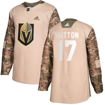 Authentic Adidas Youth Ben Hutton Vegas Golden Knights Veterans Day Practice Jersey - Camo