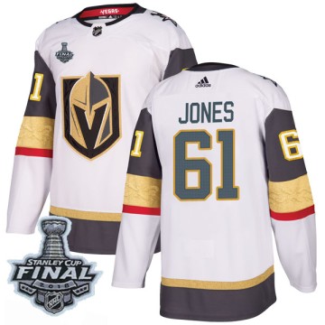 Authentic Adidas Youth Ben Jones Vegas Golden Knights Away 2018 Stanley Cup Final Patch Jersey - White