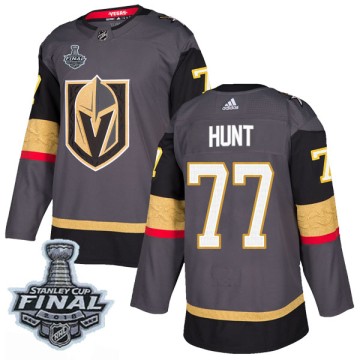 Authentic Adidas Youth Brad Hunt Vegas Golden Knights Home 2018 Stanley Cup Final Patch Jersey - Gray