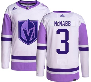 Authentic Adidas Youth Brayden McNabb Vegas Golden Knights Hockey Fights Cancer Jersey -