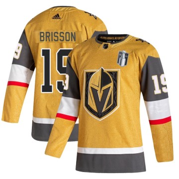 Authentic Adidas Youth Brendan Brisson Vegas Golden Knights 2020/21 Alternate 2023 Stanley Cup Final Jersey - Gold