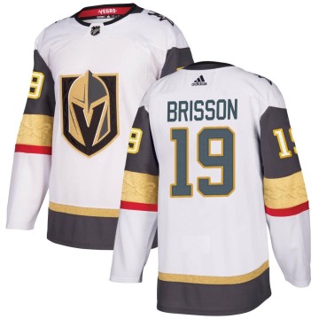 Authentic Adidas Youth Brendan Brisson Vegas Golden Knights Away Jersey - White