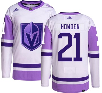 Authentic Adidas Youth Brett Howden Vegas Golden Knights Hockey Fights Cancer Jersey -