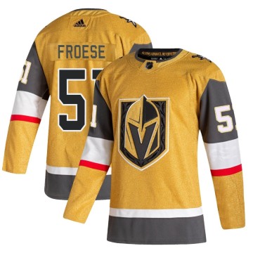 Authentic Adidas Youth Byron Froese Vegas Golden Knights 2020/21 Alternate Jersey - Gold
