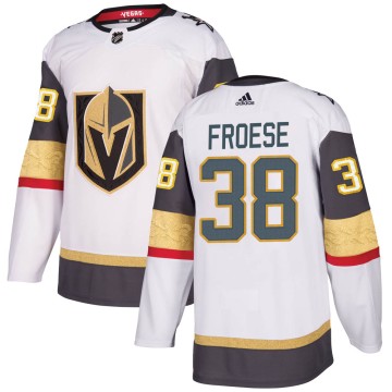Authentic Adidas Youth Byron Froese Vegas Golden Knights Away Jersey - White