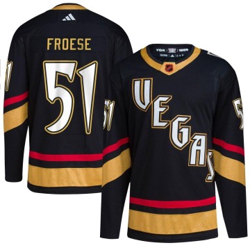Authentic Adidas Youth Byron Froese Vegas Golden Knights Reverse Retro 2.0 Jersey - Black