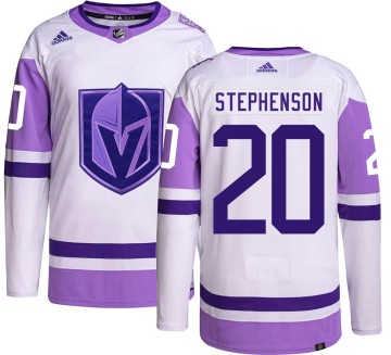 Authentic Adidas Youth Chandler Stephenson Vegas Golden Knights Hockey Fights Cancer Jersey -