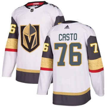 Authentic Adidas Youth Chris Casto Vegas Golden Knights Away Jersey - White