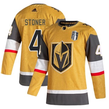 Authentic Adidas Youth Clayton Stoner Vegas Golden Knights 2020/21 Alternate 2023 Stanley Cup Final Jersey - Gold